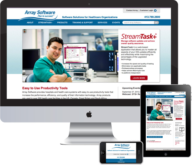 Website Design and Development for Array Software