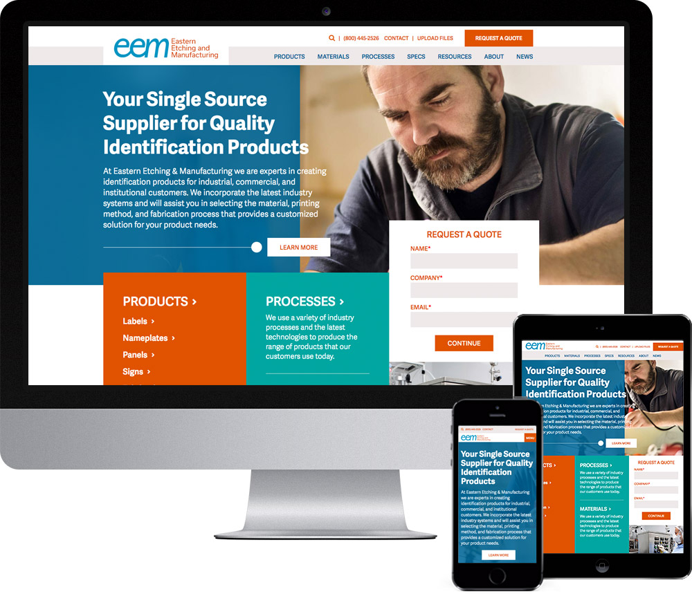 Eastern Etching & Manufacturing's Website