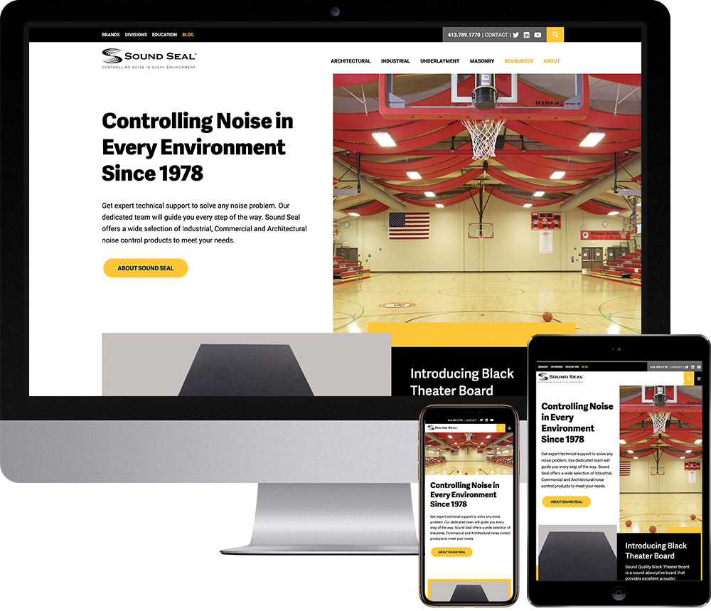 Website Design and Development for Sound Seal